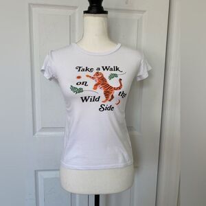 Take a Walk on the Wild Side Short Sleeve Tee - White